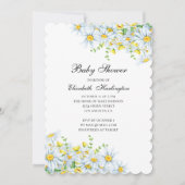 Kamillebloemen. Country floral baby shower Kaart (Voorkant)