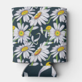 Kamillebloemen: donkerblauwe Waterverf. Blikjeskoeler (Achterkant)