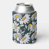 Kamillebloemen: donkerblauwe Waterverf. Blikjeskoeler (Blikje Achterkant)