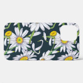 Kamillebloemen: donkerblauwe Waterverf. Case-Mate iPhone Case (Achterkant (horizontaal))