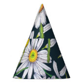 Kamillebloemen: donkerblauwe Waterverf. Feesthoedjes (Links)