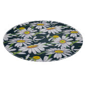 Kamillebloemen: donkerblauwe Waterverf. Snijplank (Hoek)