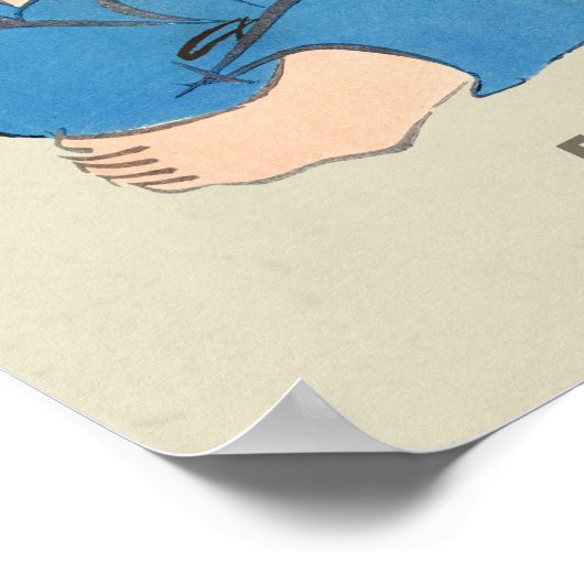 Kamisaka Sekka Fluitspeler Oxherd Japan CC0475 Poster (Hoek)