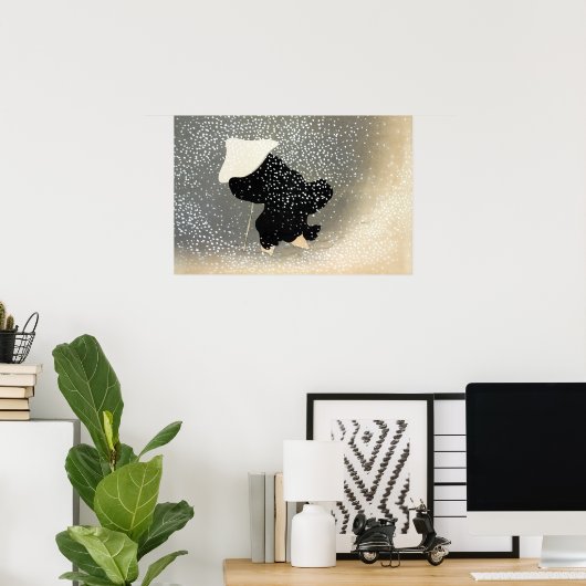 Kamisaka Sekka Snow Poster (Thuiskantoor)