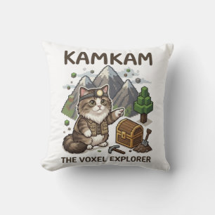 KAMKAM De Voxel Ontdekkingsreiziger Funny Gamer Ka Kussen
