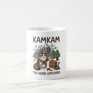 KAMKAM De Voxel Verkenner Grappige Gamer Kat Pixel Koffiemok