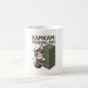 KAMKAM Piepende Pro Grappige Pixel Blok Kat Kunst Koffiemok