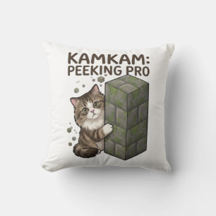 KAMKAM Piepende Pro Grappige Pixel Blok Kat Kunst Kussen