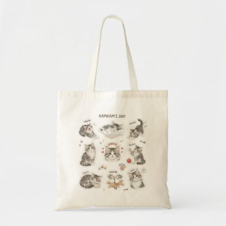 Kamkam's Dag Moppige Tabby Kitten Stickers Tote Bag