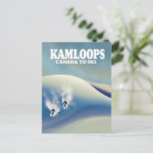 Kamloops Canada naar Ski Briefkaart (Staand voorkant)