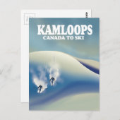 Kamloops Canada naar Ski Briefkaart (Voorkant / Achterkant)