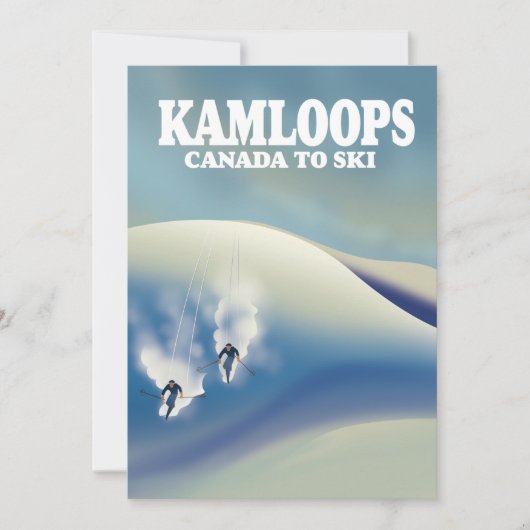 Kamloops Canada naar Ski Save The Date (Voorkant)