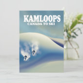 Kamloops Canada naar Ski Save The Date (Staand voorkant)