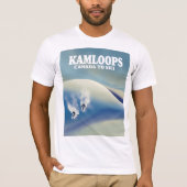 Kamloops Canada naar Ski T-shirt (Voorkant)
