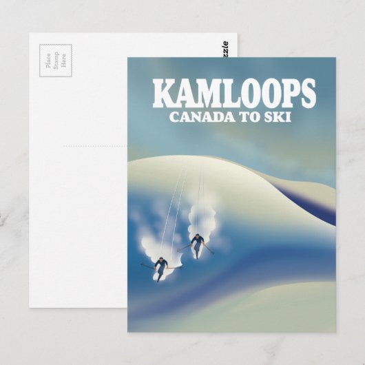Kamloops Canada om te skiën Briefkaart (Voorkant / Achterkant)