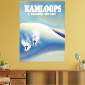 Kamloops Canada om te skiën Canvas Afdruk (Insitu (Woonkamer))