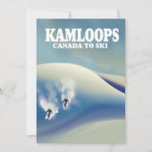 Kamloops Canada om te skiën Save The Date (Voorkant)