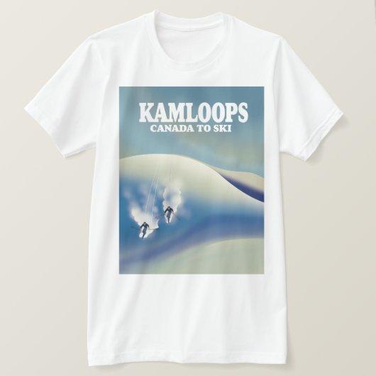 Kamloops Canada om te skiën T-shirt (Design voorkant)
