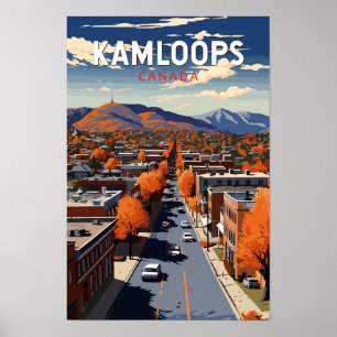 Kamloops Canada Reizen Kunst Vintage Poster