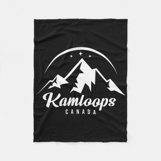 Kamloops Canada Skigebied Snowboarden Fleece Deken (Voorkant)
