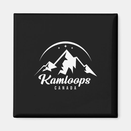Kamloops Canada Skigebied Snowboarden Magneet (Voorkant)