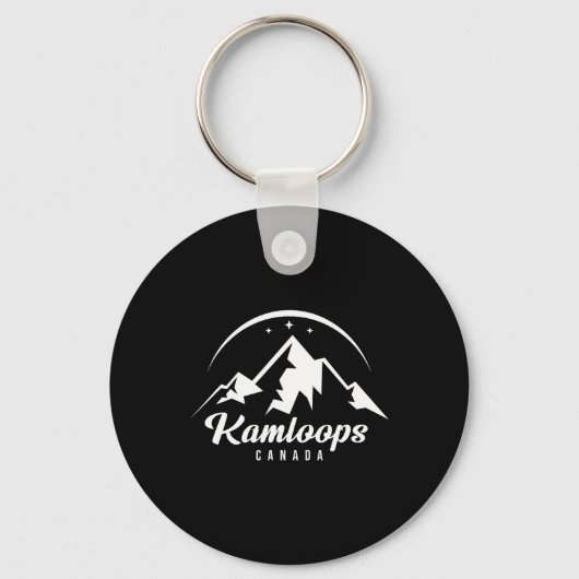 Kamloops Canada Skigebied Snowboarden Sleutelhanger (Voorkant)