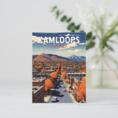 Kamloops Canada Travel Art Vintage Briefkaart (Staand voorkant)