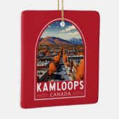 Kamloops Canada Travel Art Vintage Keramisch Ornament (Rechts)