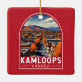 Kamloops Canada Travel Art Vintage Keramisch Ornament (Achterkant)