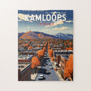 Kamloops Canada Travel Art Vintage Legpuzzel