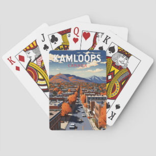 Kamloops Canada Travel Art Vintage Pokerkaarten