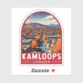Kamloops Canada Travel Art Vintage Sticker (Vel)