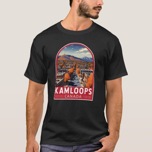 Kamloops Canada Travel Art Vintage T-shirt (Voorkant)