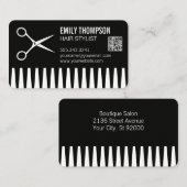 kammen | kapper | QR-code Visitekaartje (Voorkant / Achterkant)