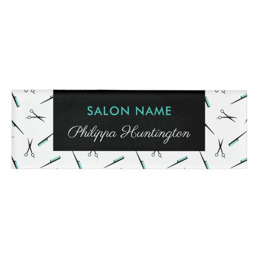 Kammen & Schaar Patroon - Haarstylist - Naam toevo Naambadge (Voorkant)