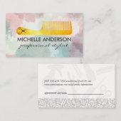 kammen | schaar | Waterverf | stylist Afsprakenkaartje (Voorkant / Achterkant)