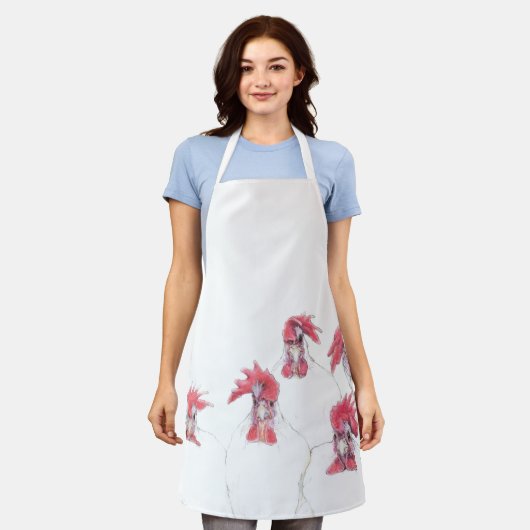 Kammen voor Chicken Dinner Schort (Gedragen)