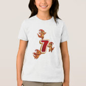 Kammli Dino Verjaardagsshirt – 7 jaar Tri-Blend Shirt (Voorkant)