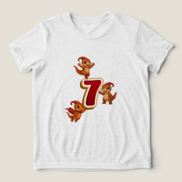 Kammli Dino Verjaardagsshirt – 7 jaar Tri-Blend Shirt