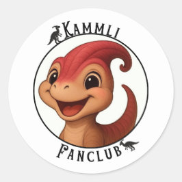Kammli Fanclub – Schattige Dino‑Sticker Ronde Sticker
