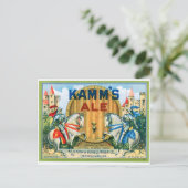 Kamm's Ale Beer  Drink en kunst Briefkaart (Staand voorkant)