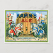 Kamm's Ale Beer  Drink en kunst Briefkaart (Voorkant)