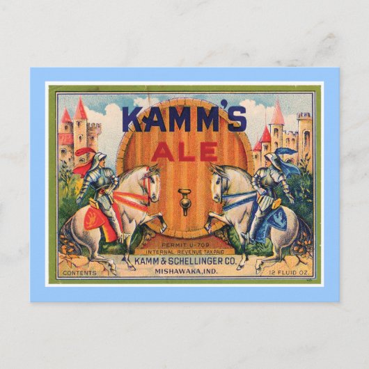 Kamm's  label op de Ale Briefkaart (Voorkant)