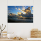 Kamole Beach Thunderstorm Sunset Poster (Keuken)