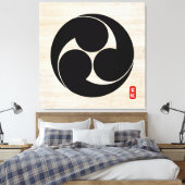 KAMON (familiegroef) Yamamoto Canvas Print (Insitu (Slaapkamer))