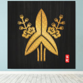 Kamon FUKUSHIMA-kinderschilderafdruk Canvas Afdruk (Insitu (Houten vloer))