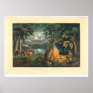 Kamp 1866 van de Trapper (1779A) Poster