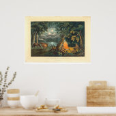 Kamp 1866 van de Trapper (1779A) Poster (Keuken)