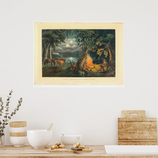 Kamp 1866 van de Trapper (1779A) Poster (Keuken)