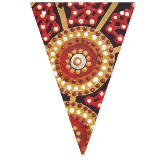 Kamp Aboriginal Art Bunting Vlaggetjes (Eerste vlag)